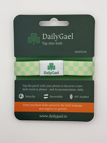 DailyGael Wristband - Gingham Green & Shamrock