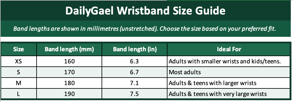 DailyGael Wristband - Gingham Green & Shamrock