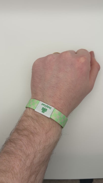 DailyGael Wristband - Gingham Green & Shamrock